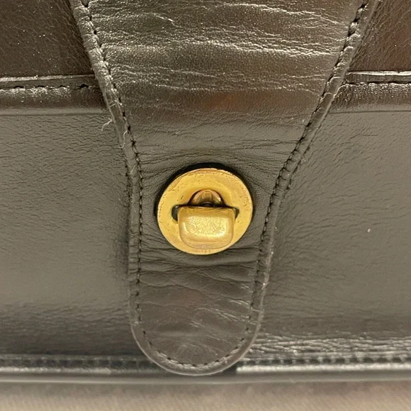 Vintage Coach Smooth Black Leather Metropolitan Briefcase Adj Strap 1133-311 OBO - Picture 7 of 16